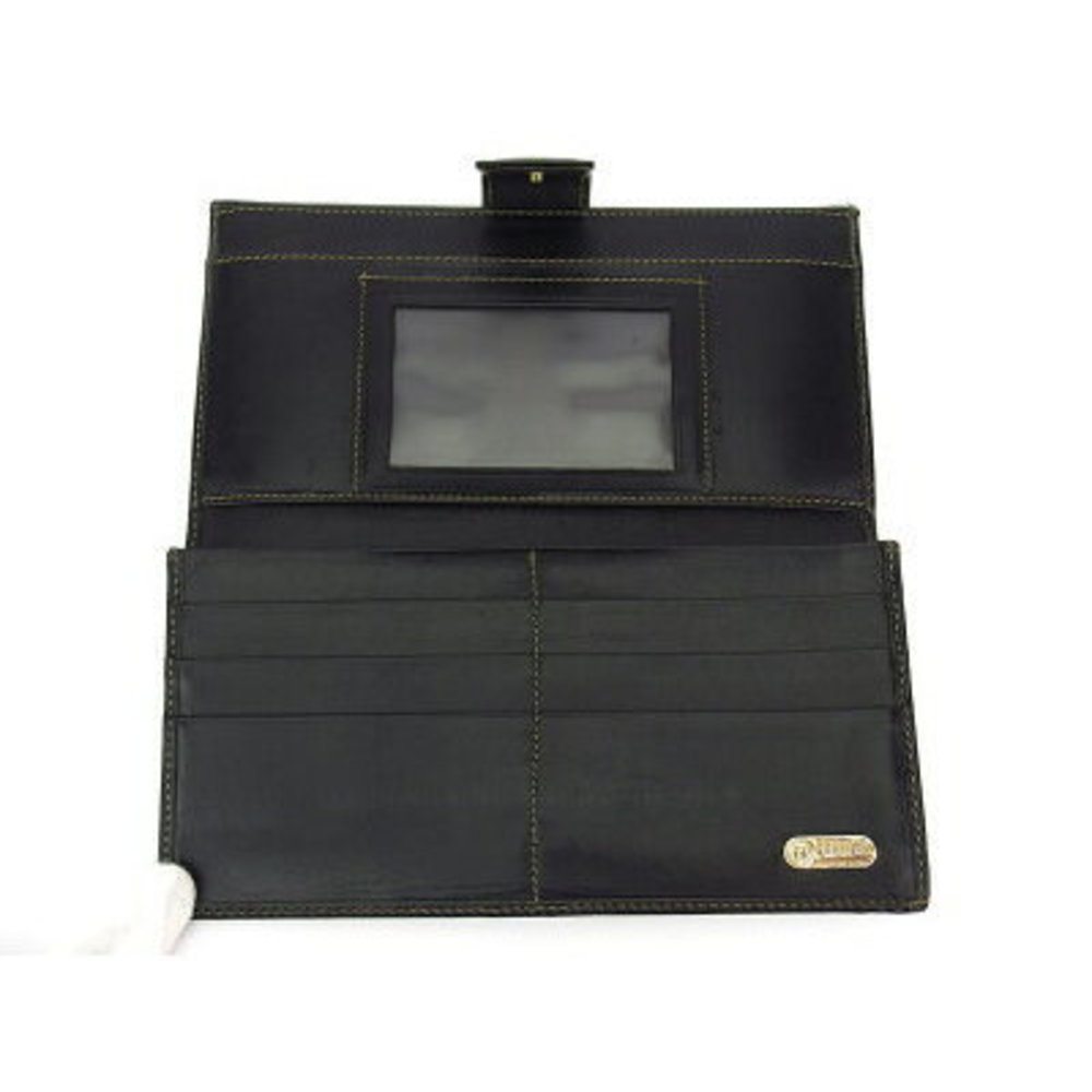 FENDI long Wallet black beige leather Pecan - Picture 5 of 6